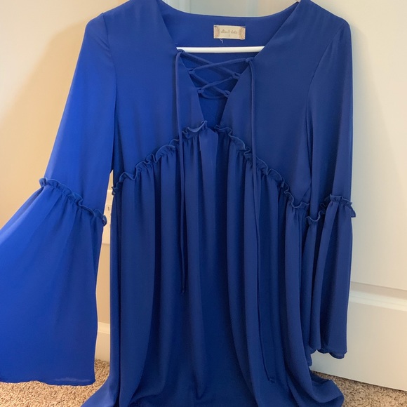Altar’d State Blue Flowy Dress - Picture 1 of 3